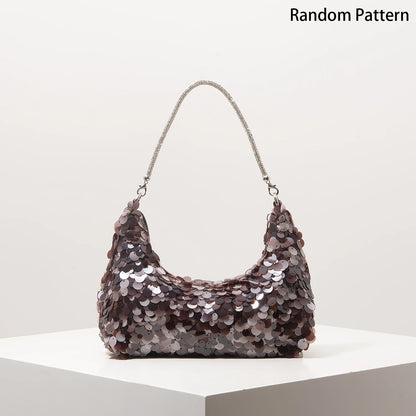 Sequin Shoulder Bag – Glitter Hobo Purse for Bridal, Prom & Wedding