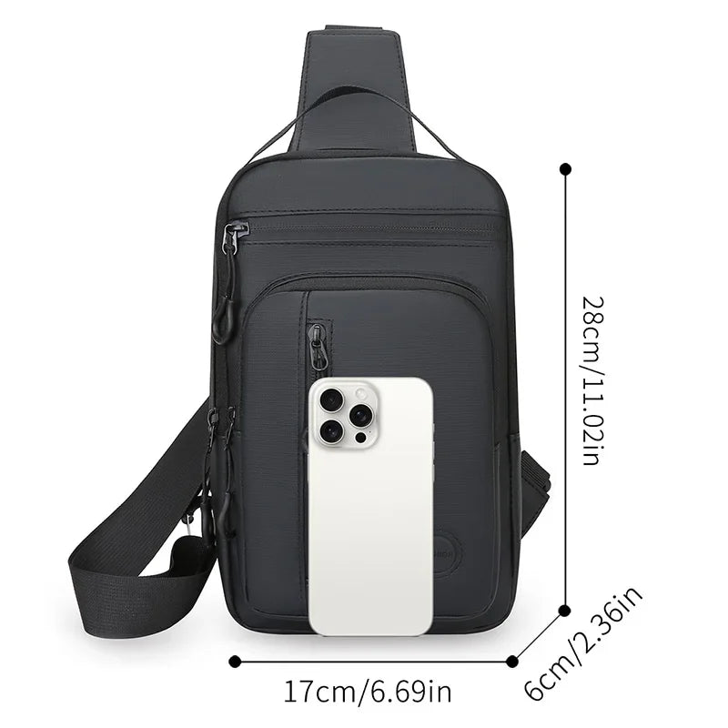 Sports Chest Sling Bag with Phone Pocket – Adjustable Crossbody