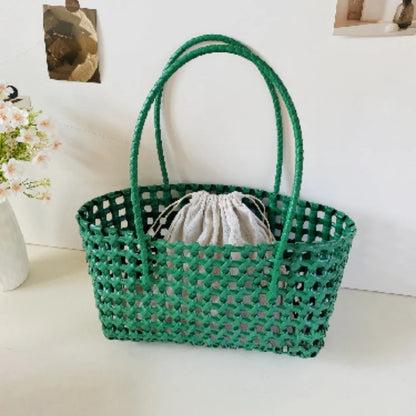 Handmade Woven Straw Beach Bag for Women – Summer Tote