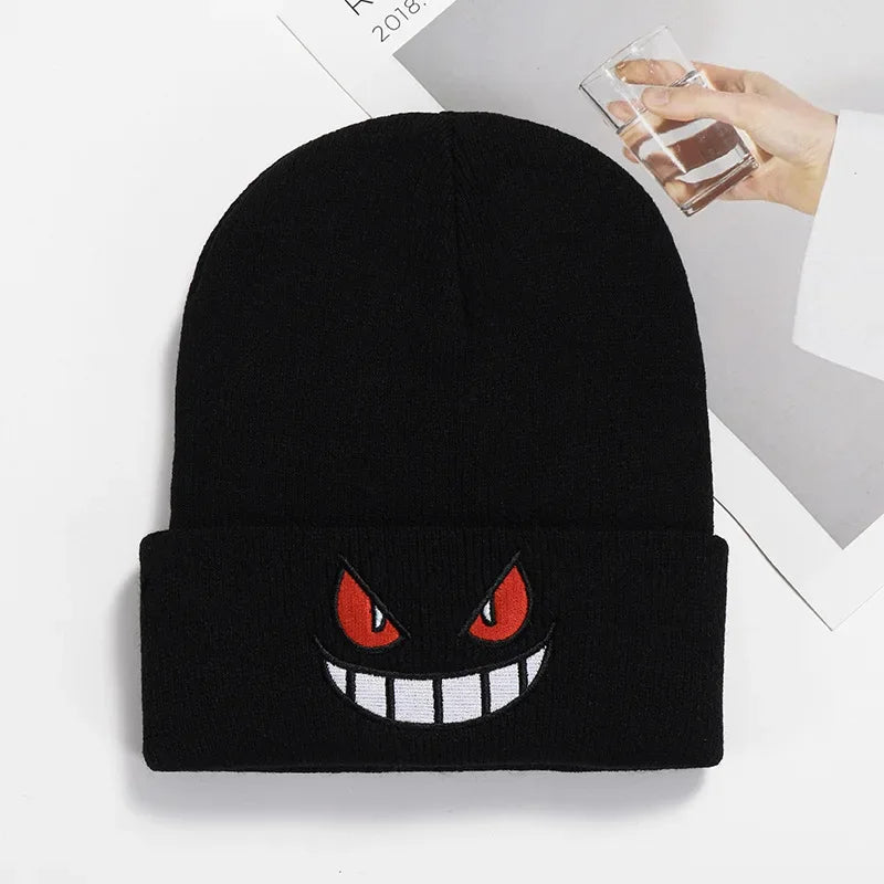 Embroidered Winter Beanie – Warm Unisex Hip Hop Ski Hat