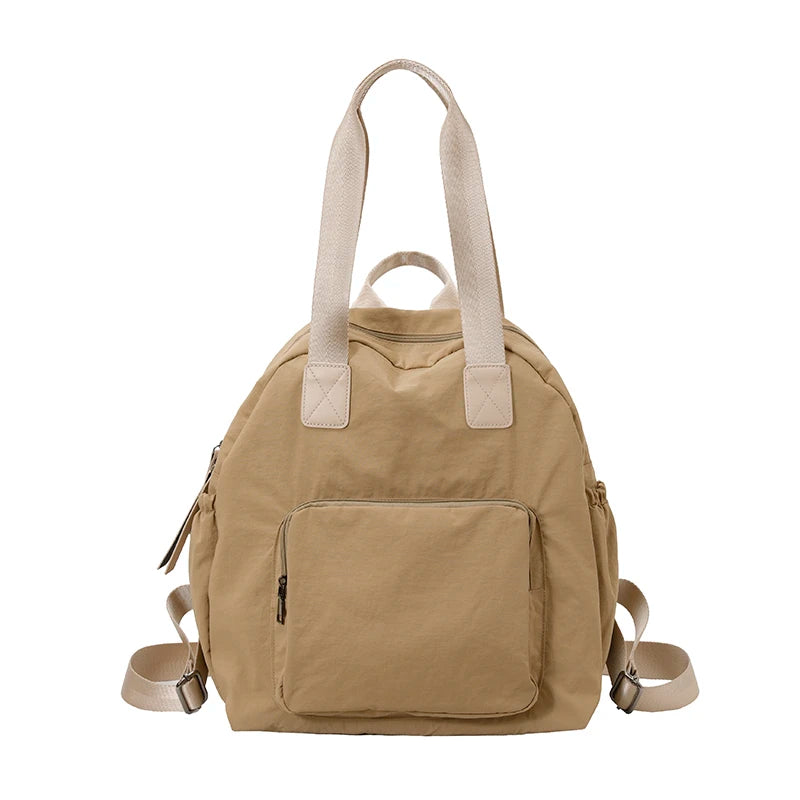 Women's Lightweight Nylon Backpack – Large Capacity Multi-Pocket Daypack