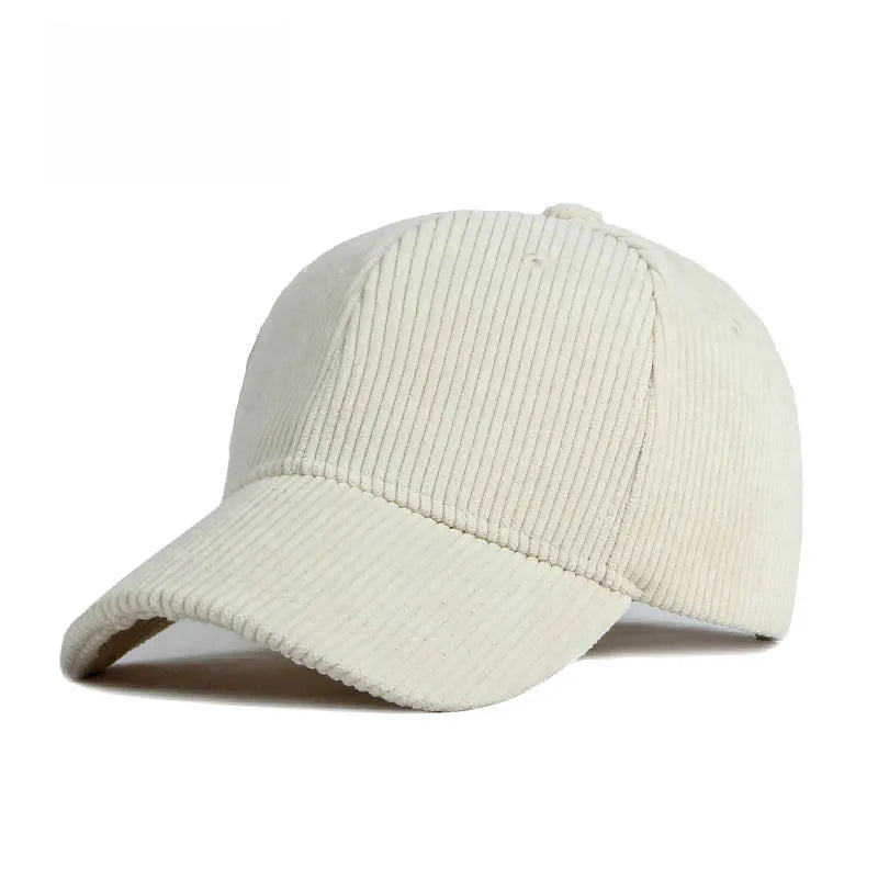 Corduroy Baseball Cap – Unisex Adjustable Snapback Hat for Men & Women