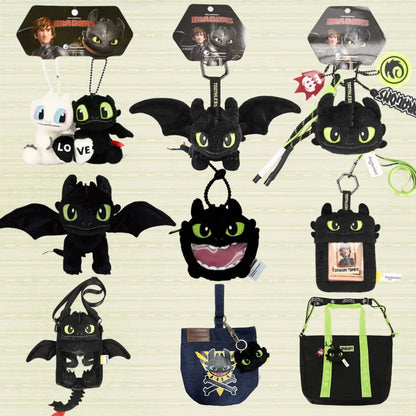 Toothless Plush Keychain & Denim Tote Bag – How to Train Your Dragon Gift