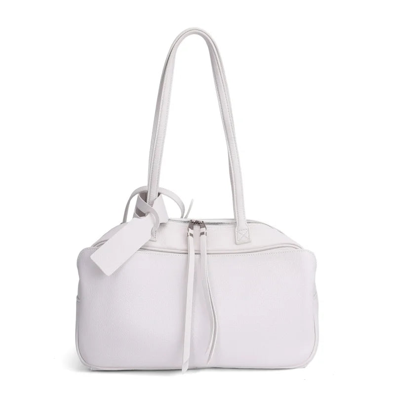 Genuine Leather Tote Bag – Large Capacity Cowhide Shoulder Bag for Women