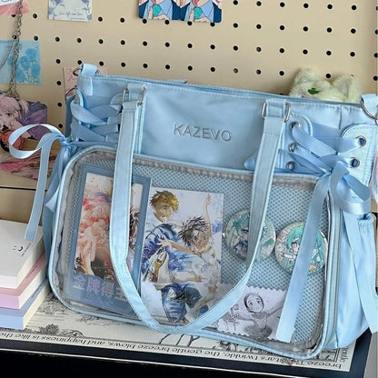 College Style Ribbon Crossbody Bag Large Capacity Class Books Bow Jk Shoulder Ita Bag Handbag