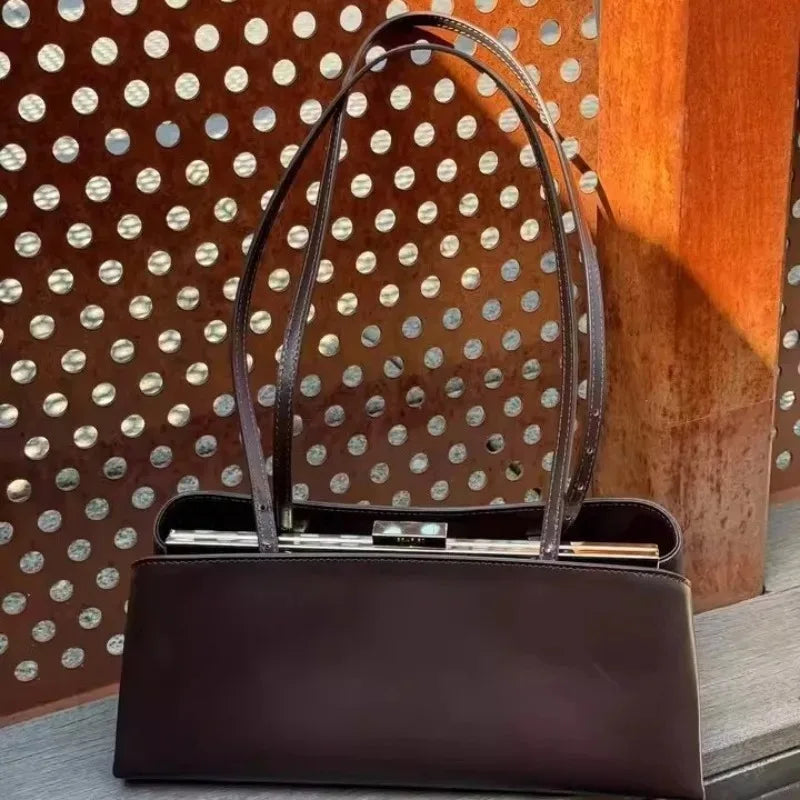 Luxury Clip Shoulder Bag – Women's PU Leather Handbag & Tote