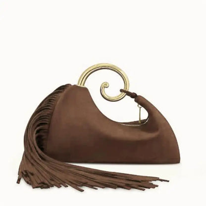 Fringe Suede Hobo Shoulder Bag – Boho Crossbody Bag for Women