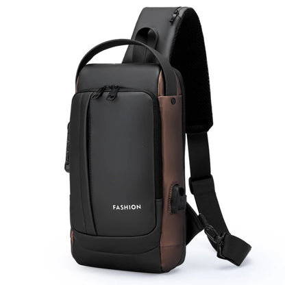 Anti-Theft Sling Bag for Men – USB Charging & Password Lock