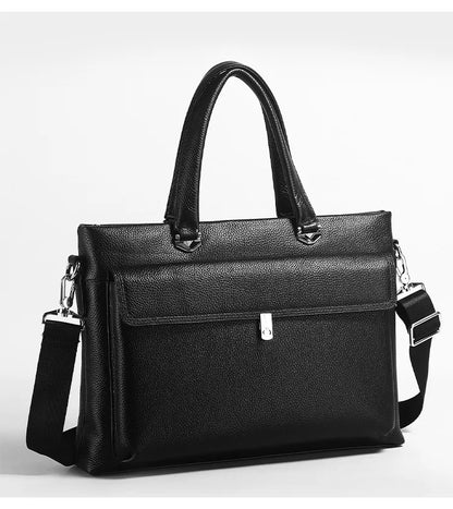 Genuine Leather Men's Briefcase Bag – 13 Inch Laptop Messenger