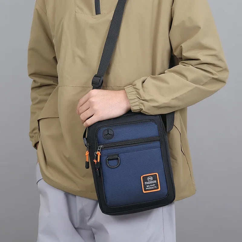 Men's Nylon Crossbody Shoulder Bag – Compact Messenger Bag