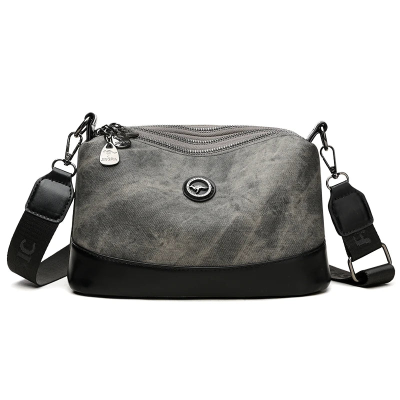 3-Layer Crossbody Bag for Women – Soft PU Leather Shoulder Bag