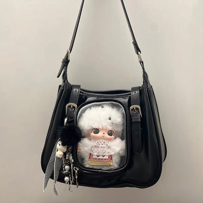 Cute Ita Shoulder Bag with Transparent Window – Idol Card Display Purse