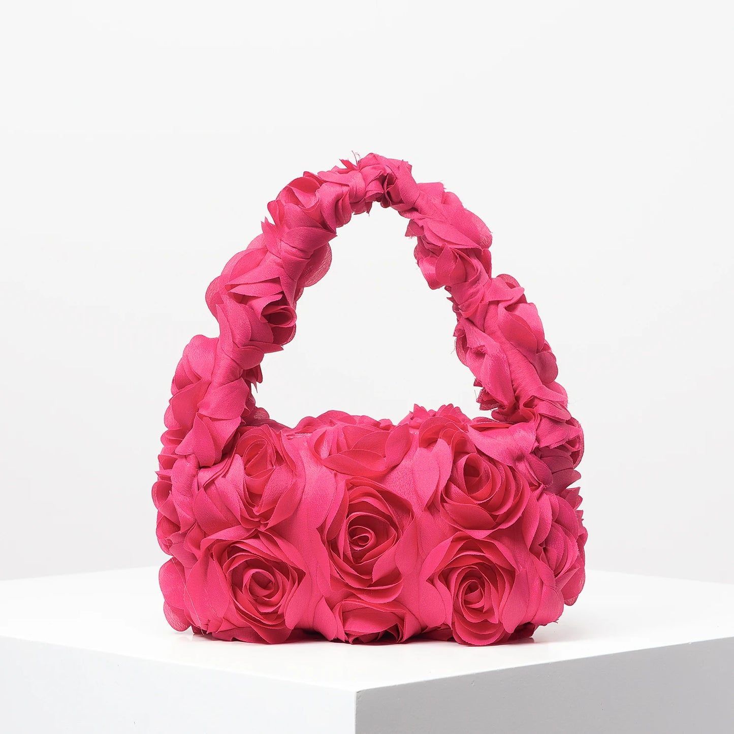 Wedding Party Dinner Bag Elegant Rose Handbag Sweet Cute Small Square Bag