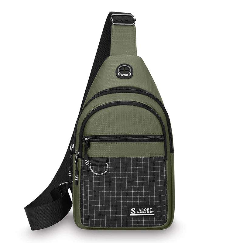 Men's Water-Resistant Crossbody Chest Bag – Lightweight Multipurpose Sling Pack