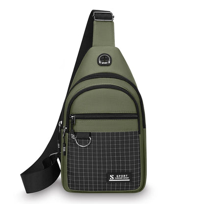 Men's Water-Resistant Crossbody Chest Bag – Lightweight Multipurpose Sling Pack