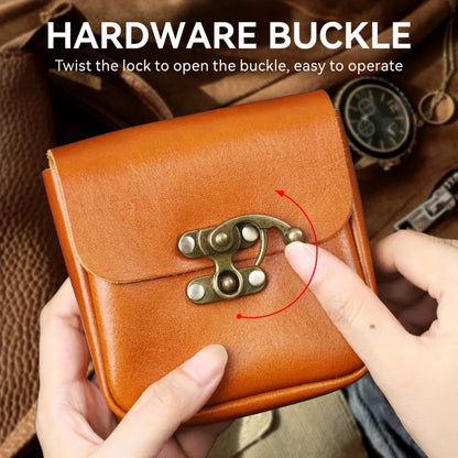 Genuine Leather Belt Bag Waist Pouch for Men