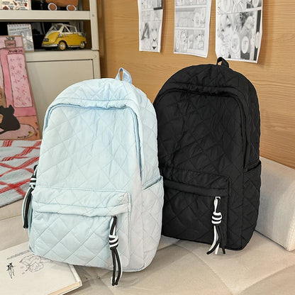 Women's Quilted Backpack with Tassel Detail – Lightweight