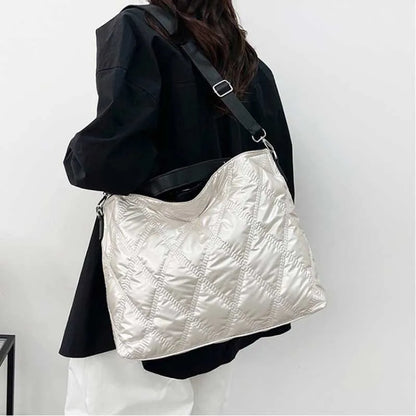 Diamond Quilted Large Capacity Crossbody Shoulder Bag