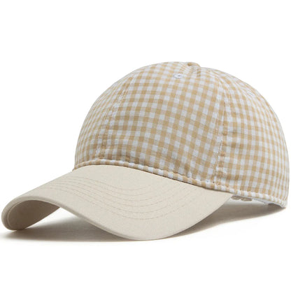 Plaid Baseball Cap – Soft Top Vintage Unisex Sun Hat