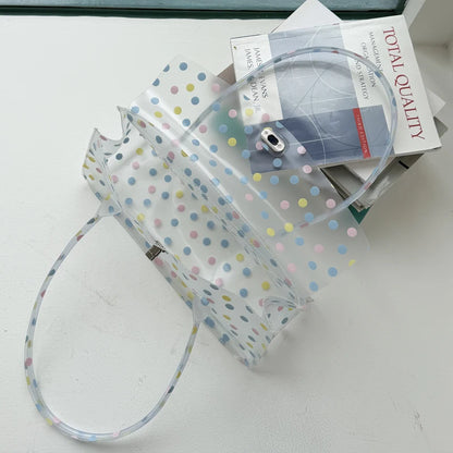 Transparent Pvc Dot Women Handbags Designer Swee Tjelly Bag Lovely Summer Cute Flap Square Bags