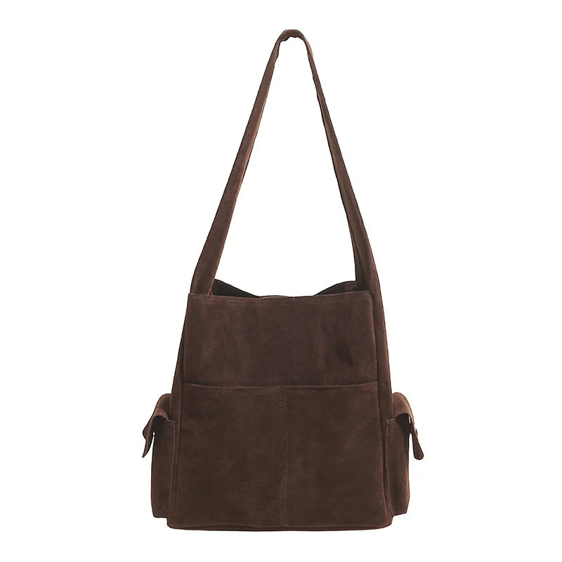 Women's Luxury Suede Tote Bag – Large Crossbody Handbag