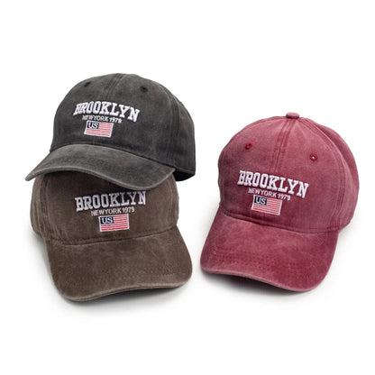 Brooklyn New York 1979 US Flag Embroidered Vintage Baseball Cap