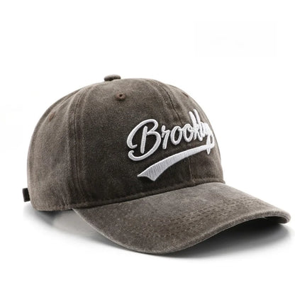 Vintage Washed Baseball Cap – City Embroidery Unisex Dad Hat