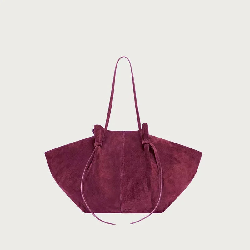Large Capacity Women's Wing Shoulder Bag – Luxury Suede Tote
