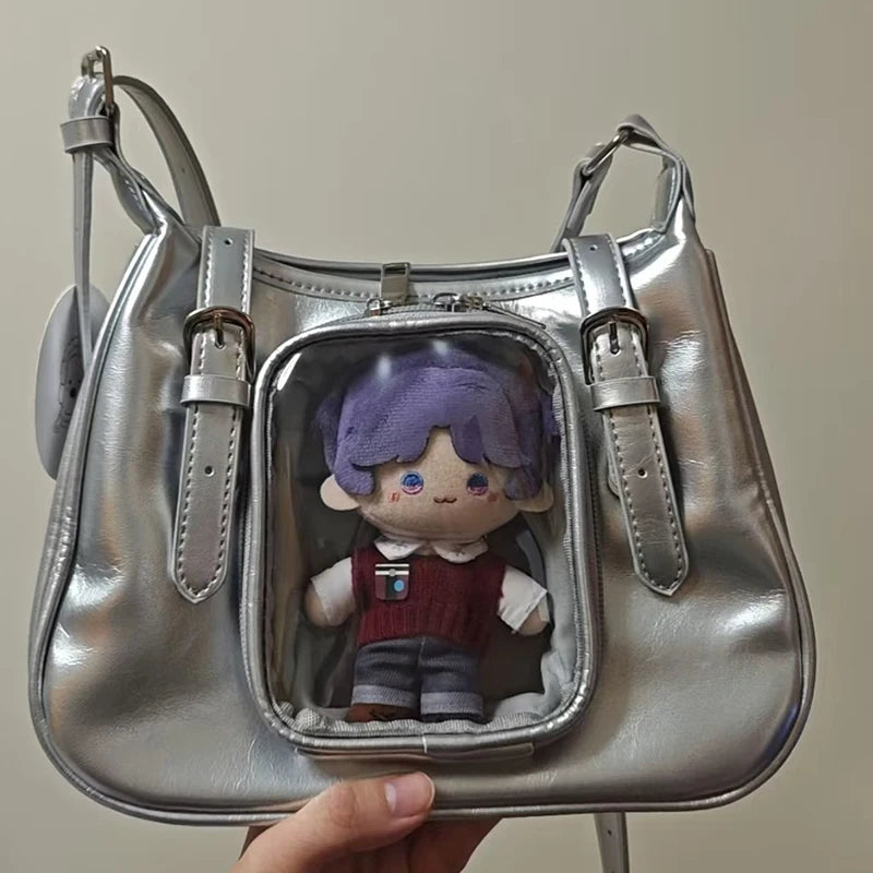 Cute Ita Shoulder Bag with Transparent Window – Idol Card Display Purse