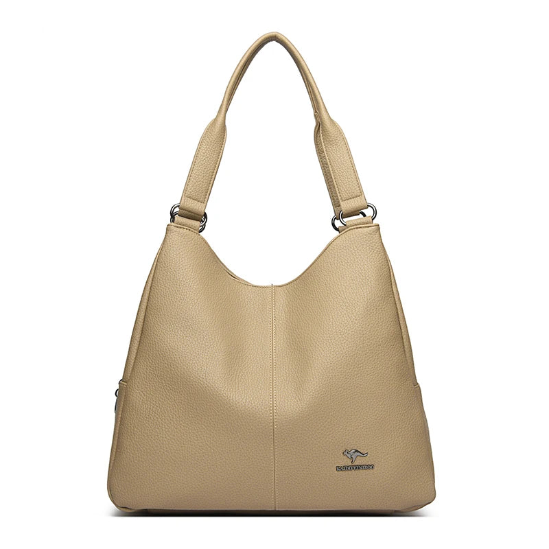 Leather Hobo Bag for Women – Large Top Handle Purse