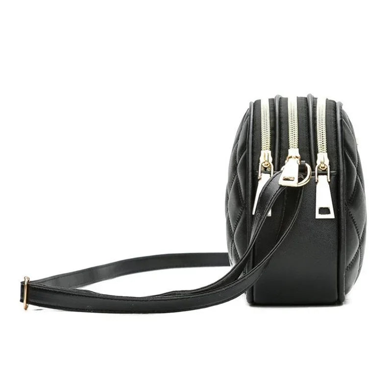 Quilted Crossbody Bag for Women – PU Leather Shoulder Purse