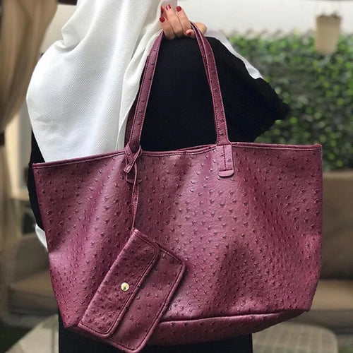 Large Capacity Women's Tote Bag – Exotic Texture Shoulder Handbag