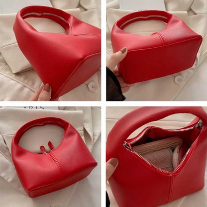 Crescent Hobo Bag – PU Leather Underarm Purse for Women