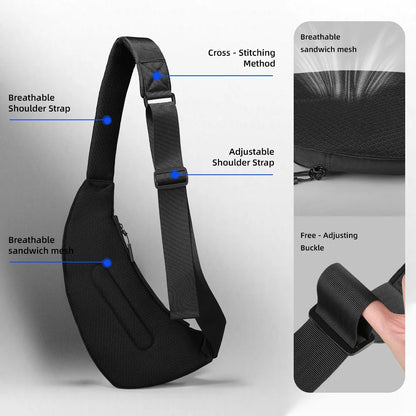 Waterproof Men's Sling Bag – X-Pac Crossbody Chest Pack with Phone Pouch
