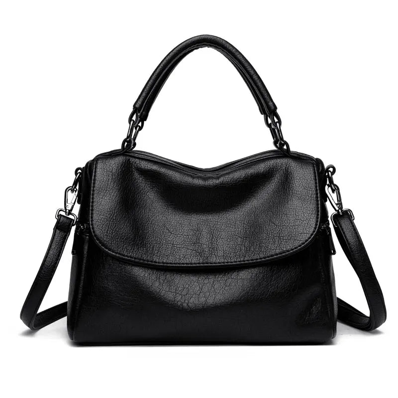 Women's Leather Doctor Bag – Crossbody Shoulder Handbag