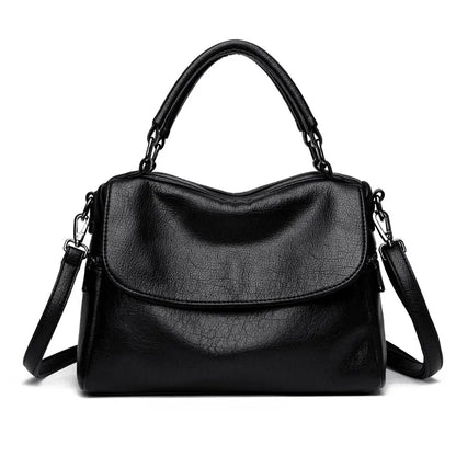 Women's Leather Doctor Bag – Crossbody Shoulder Handbag