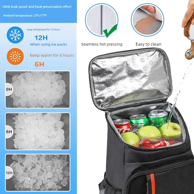 18L Insulated Cooler Backpack – Large Thermal Lunch Bag