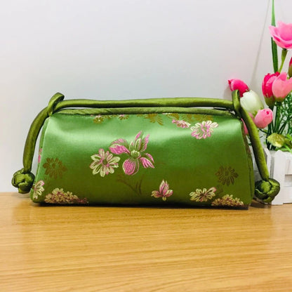 Chinese Silk Embroidered Handbag Women's Floral Tote