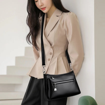 Genuine Leather Crossbody Bag for Women – Luxury Shoulder Handbag