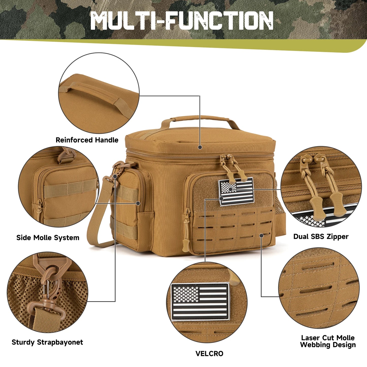 Tactical Lunch Box for Men – Insulated Heavy Duty Work Bag
