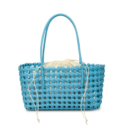 Woven Hollow Shoulder Bag – Women's Summer Beach Handbag & Purse