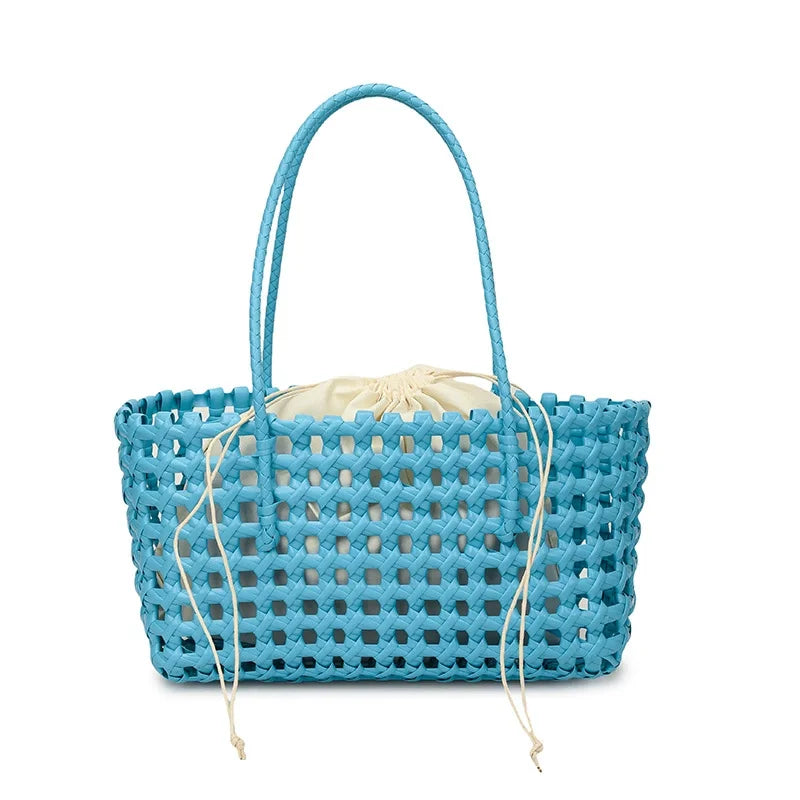 Handmade Woven Straw Beach Bag for Women – Summer Tote