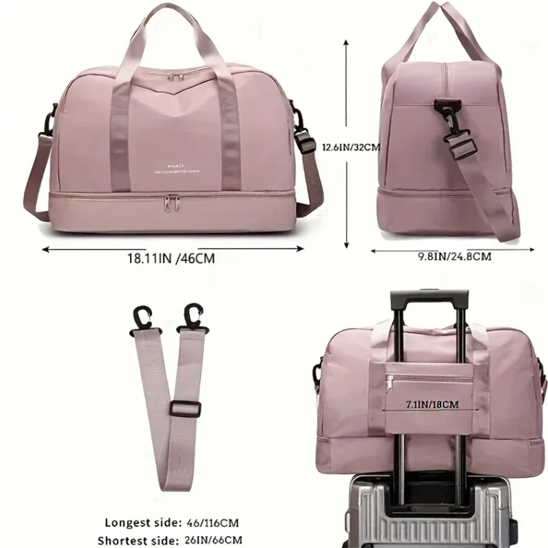 Gym Duffel Bag with Shoe Compartment – Large Sports Travel Bag