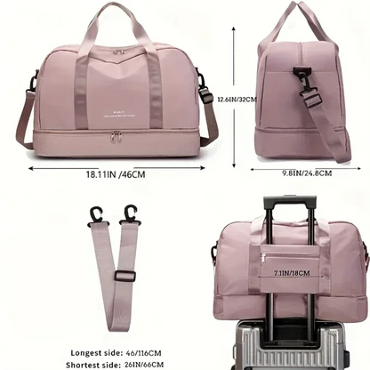 Gym Duffel Bag with Shoe Compartment – Large Sports Travel Bag