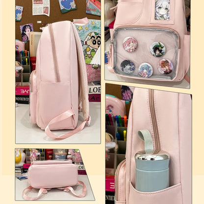 Anime Aesthetic Backpack for Women – Large Capacity College Bag