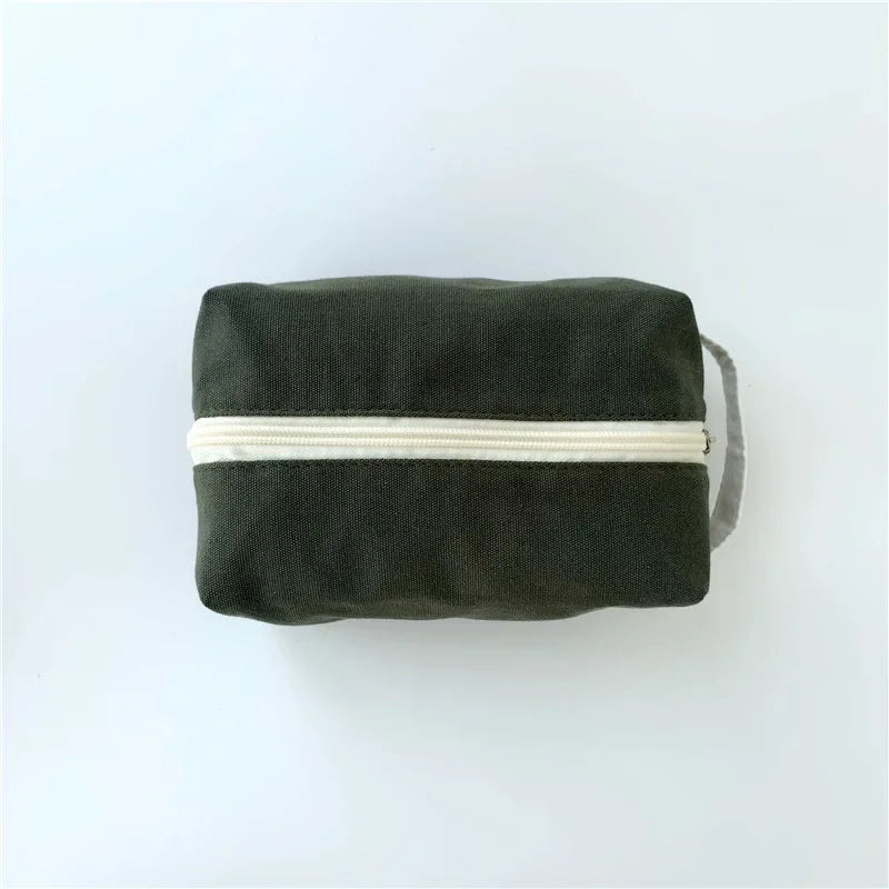 Canvas Cosmetic Bag Travel Makeup Organizer Pouch