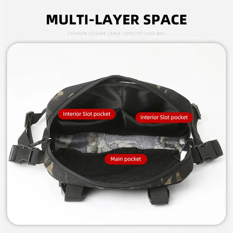 Tactical Chest Rig Bag – MOLLE Vest Front Pouch Daypack