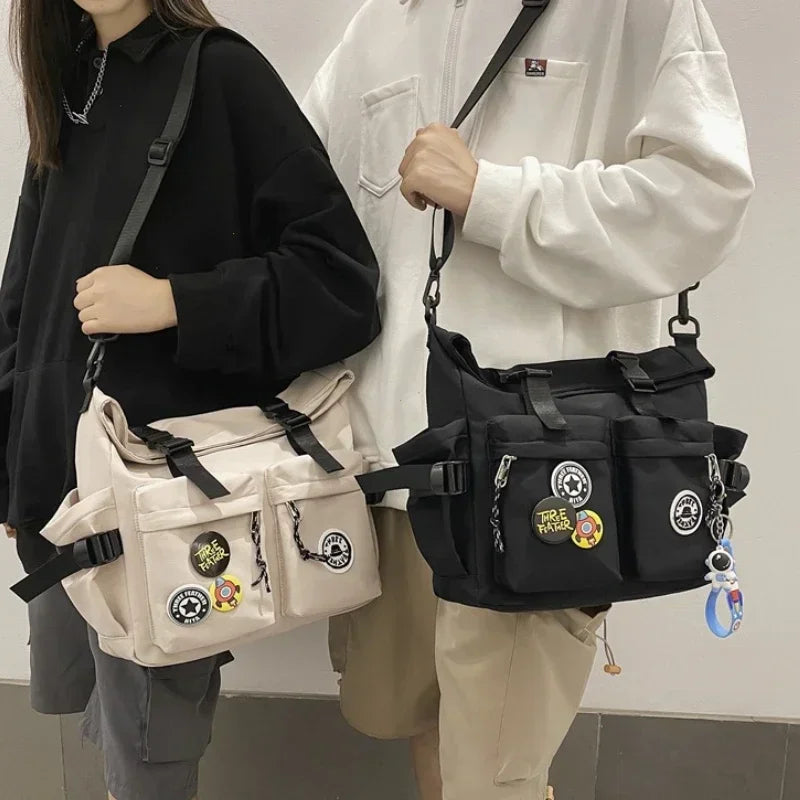 Harajuku Crossbody Bag for Teen Girls – Casual Shoulder School Bag