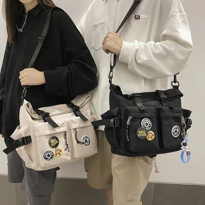 Harajuku Crossbody Bag for Teen Girls – Casual Shoulder School Bag