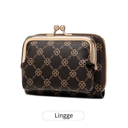 Women's Retro Coin Purse with Wrist Strap & Multi-Slot Card Holder
